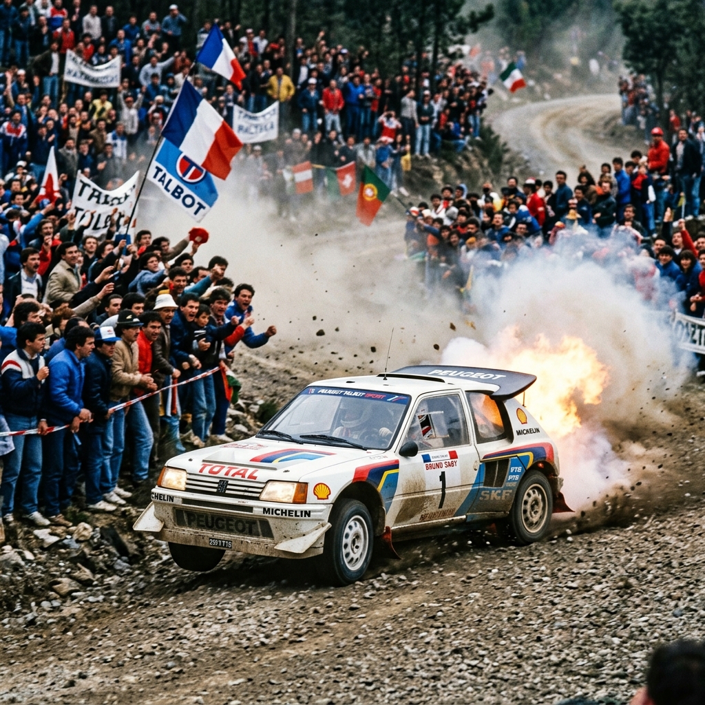 Peugeot 205 T16 Group B rally action