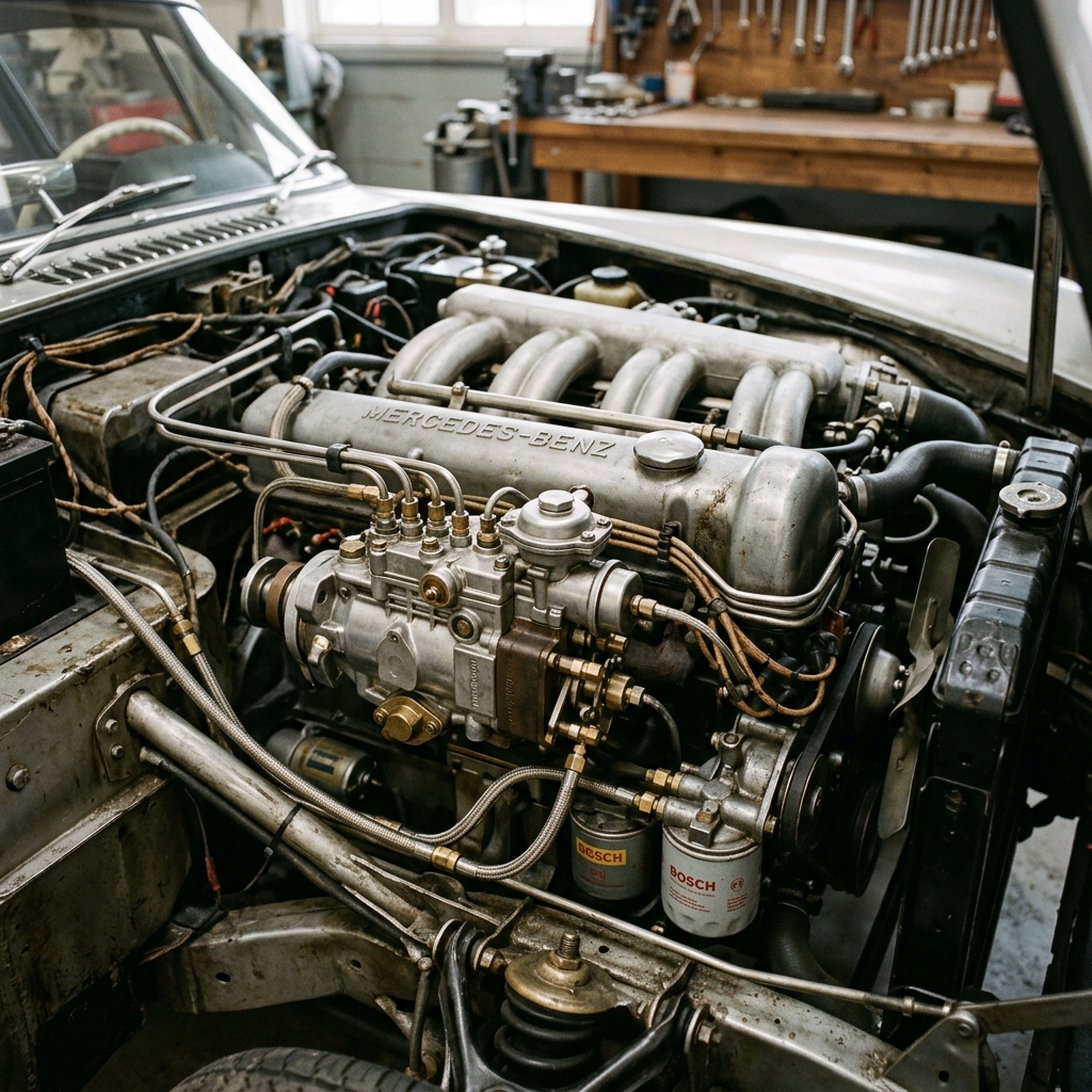Mercedes 300 SL first fuel injection engine