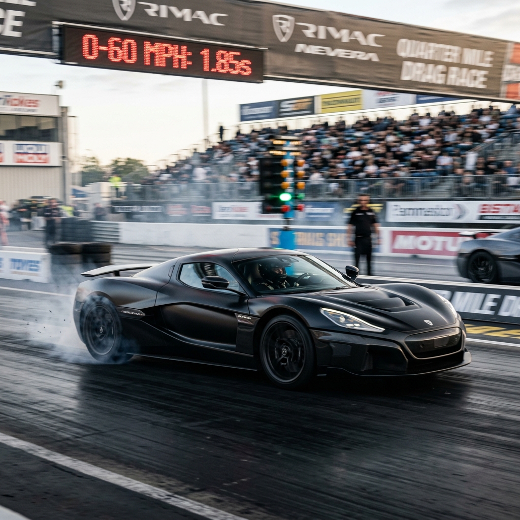 Rimac Nevera 1.85 second 0-60 launch