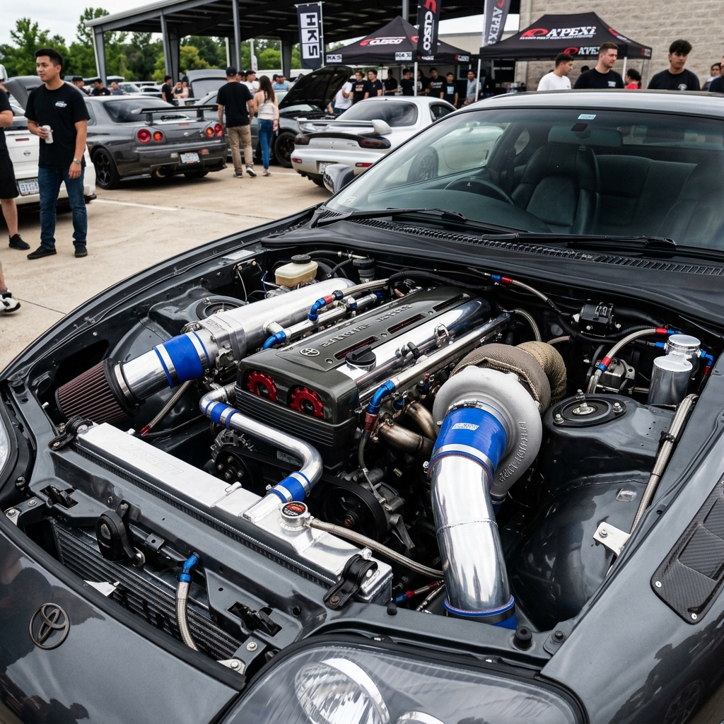 Toyota 2JZ-GTE with large turbo upgrade